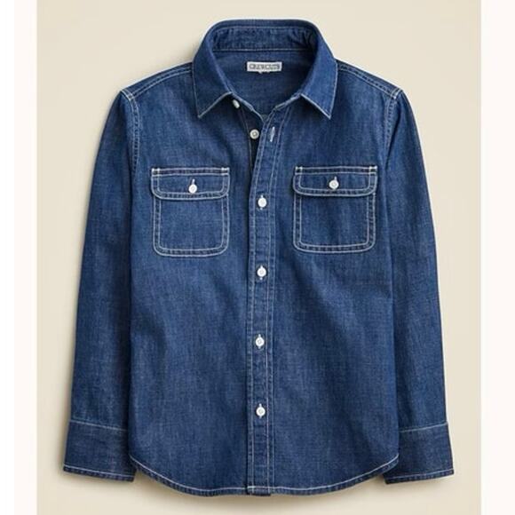 Crewcuts Other - J.Crew Crewcuts Kid's Denim Twill Workshirt Size 12